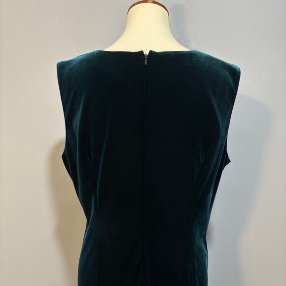 R&M Richards Women's dark teal emerald Velvet Dress, size medium - Picture 6 of 11